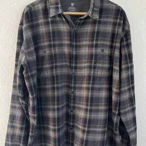 XXL Kuhl Gray and Black Plaid Shirt